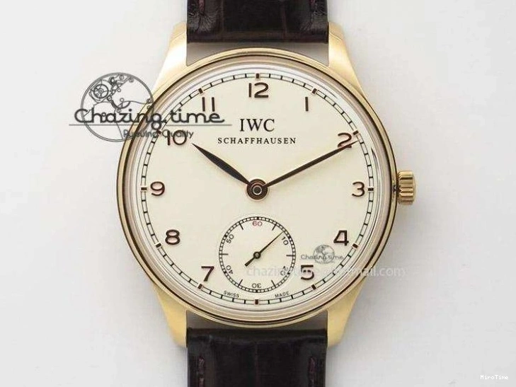 MIROTIME 0417 Sustainable Portuguese IW545408 White Dial ZF 1:1 Best Edition On Dark Blue Leather Strap 7335